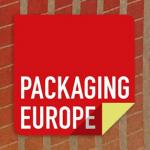 Packaging Europe magazine logo over natural inks printed sample